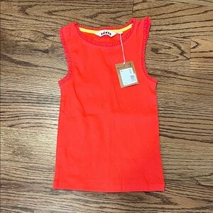 Mini Boden Kids Orange/Red Sleeveless Top